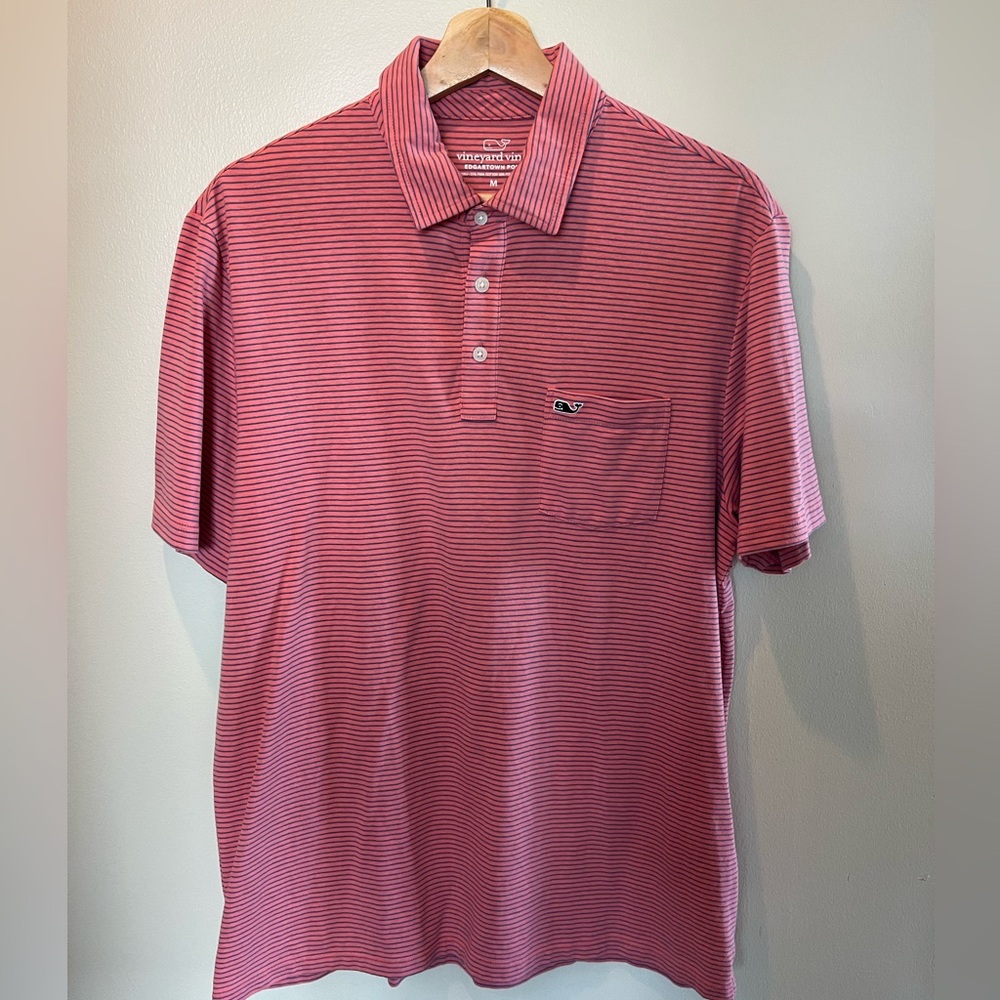 Vineyard Vines Seabrook Stripe Polo, Jetty Red